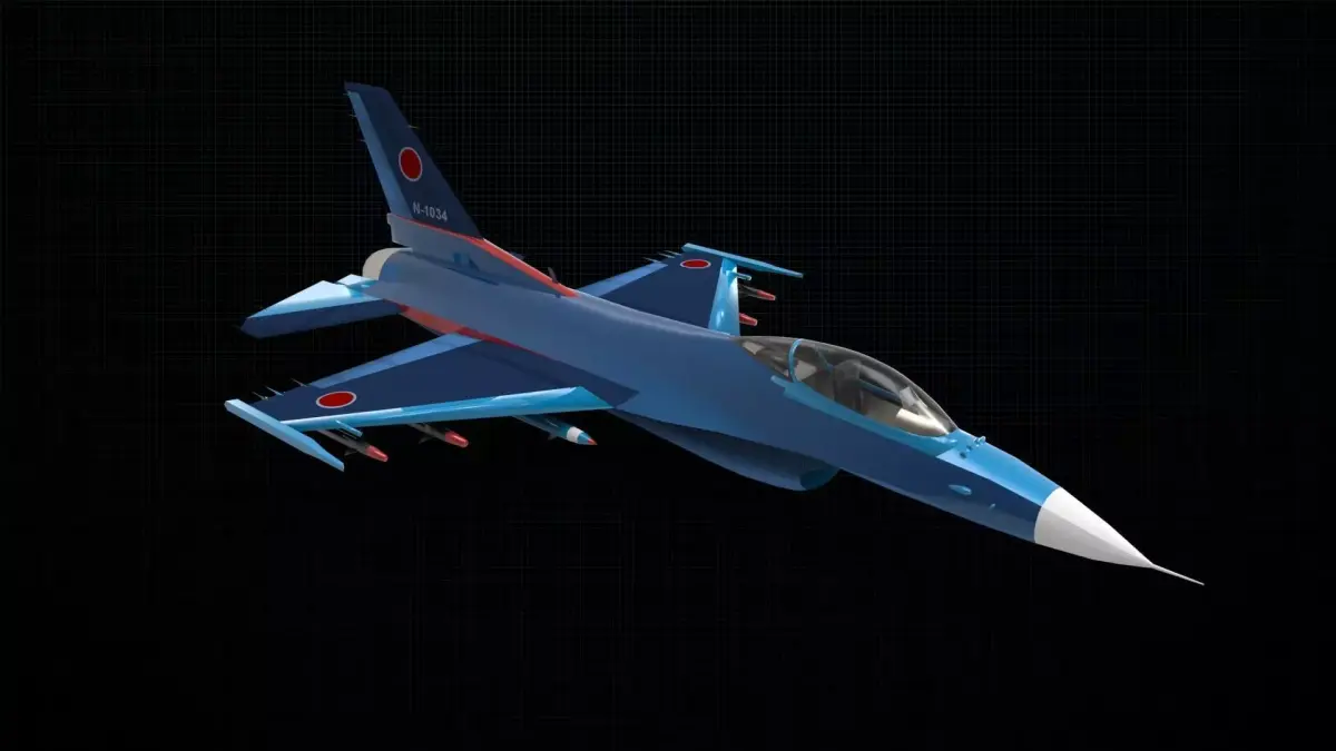 Mitsubishi F-2 3D model buy