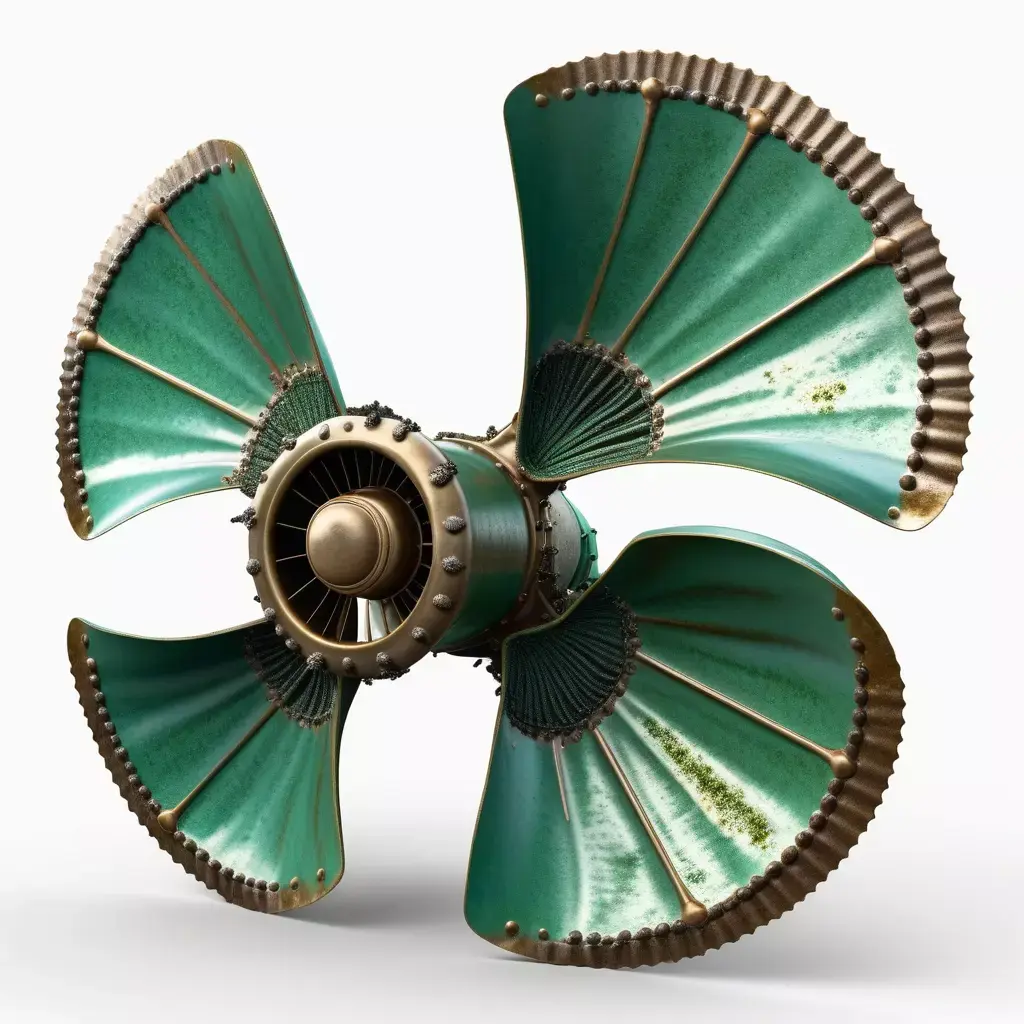 Ornate Steampunk Propeller Fan 3D model