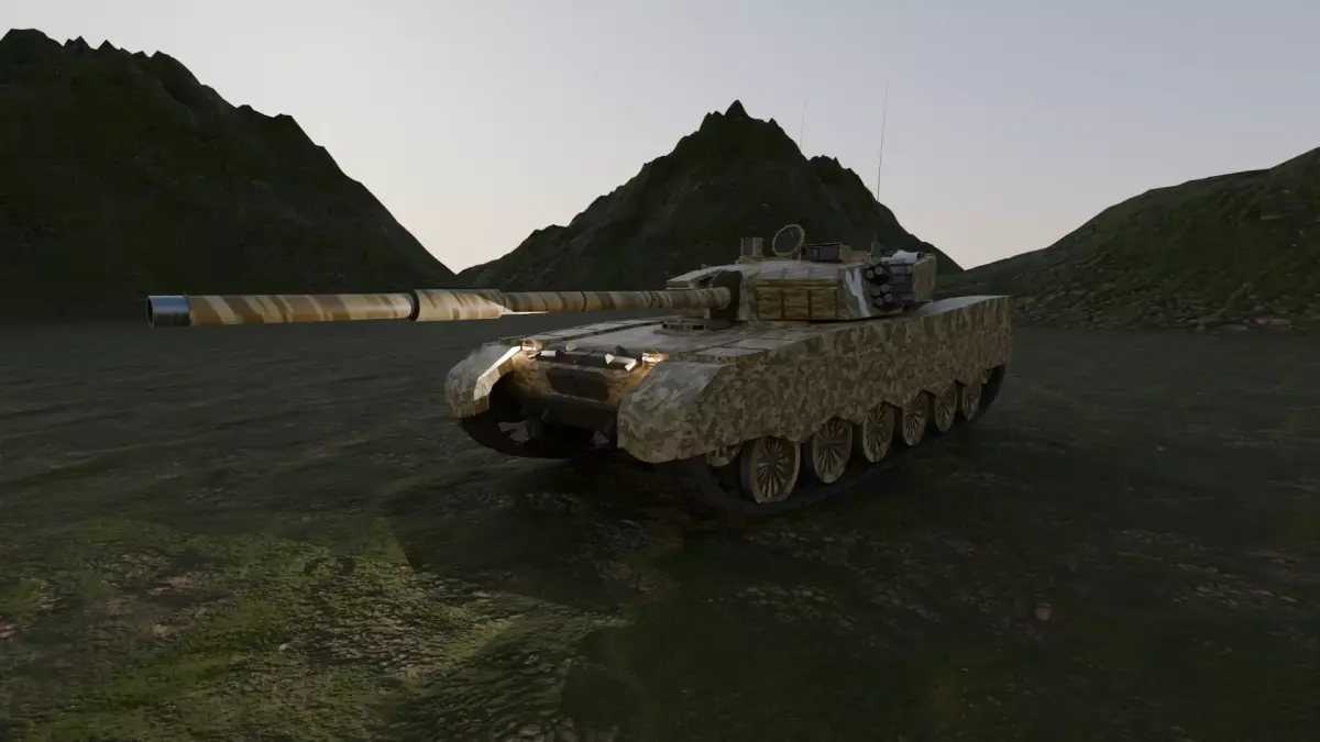 Al Khalid Main Battle Tank al-khalid  al khaled vt1  mbt2000 Low-poly 3D model