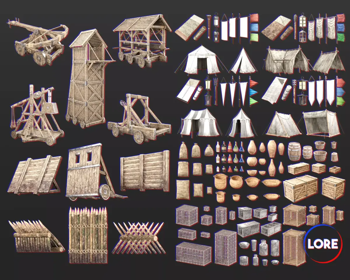 Medieval Collection Mobilization 3D Model Pack purchase