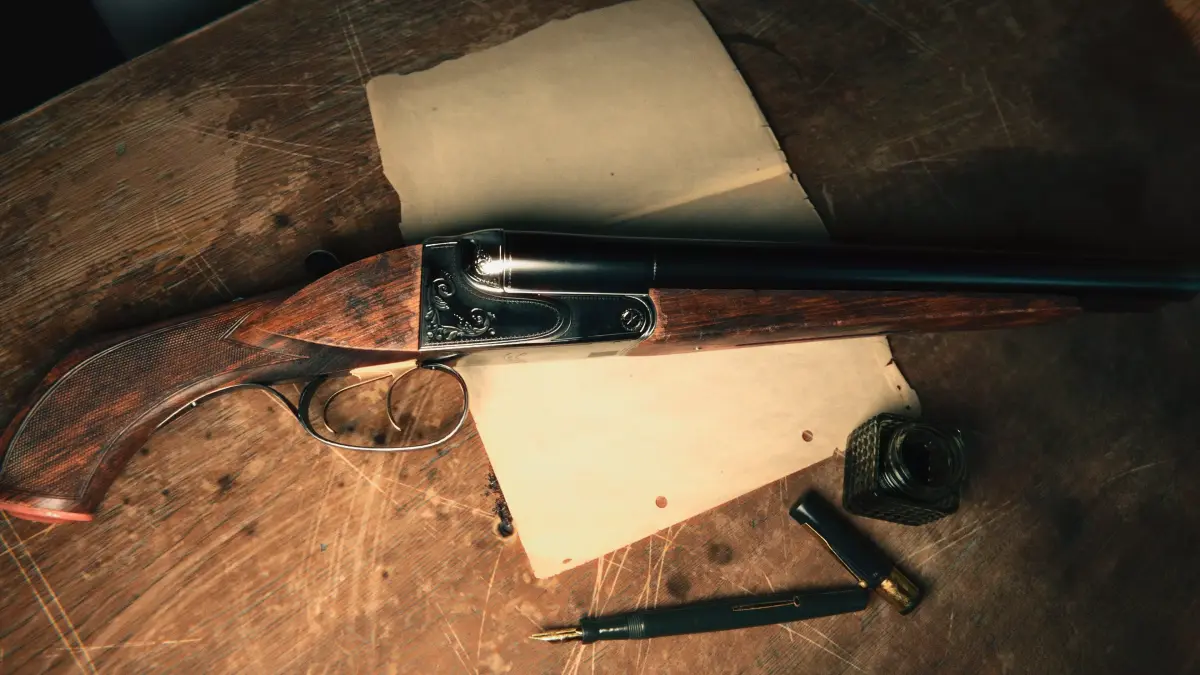 Double Barrel Sawed Off Low-poly 3D model