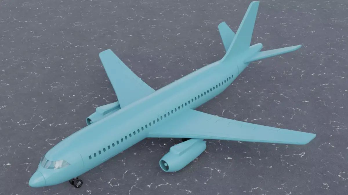 Dassault Mercure 100 Airplane 3D model