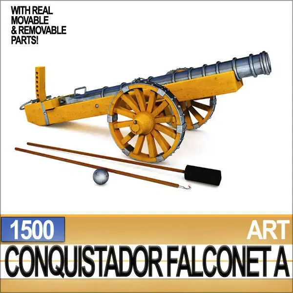 Conquistador Cannon Falconet A 1500 3D model
