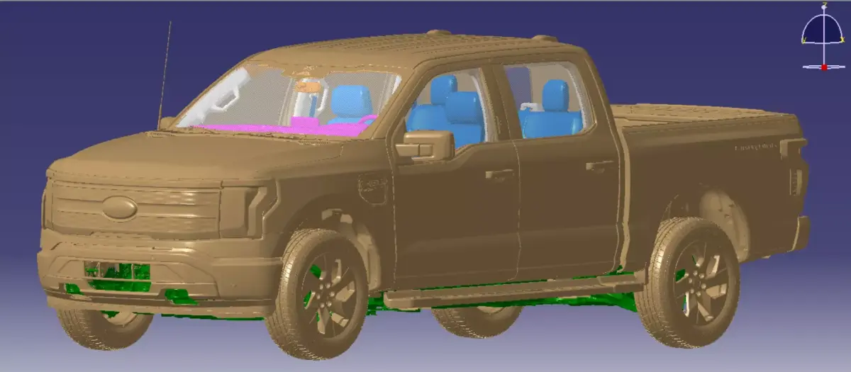  F150 Lightning 2022 Vehicle 3d scan data 3D model
