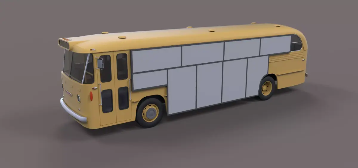 Gate bus from movie Mad Max 2 3D model