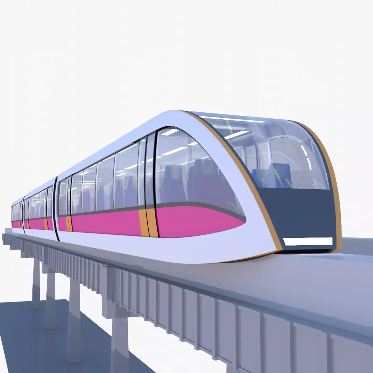 Monorail train concept 2023 IV 3D model