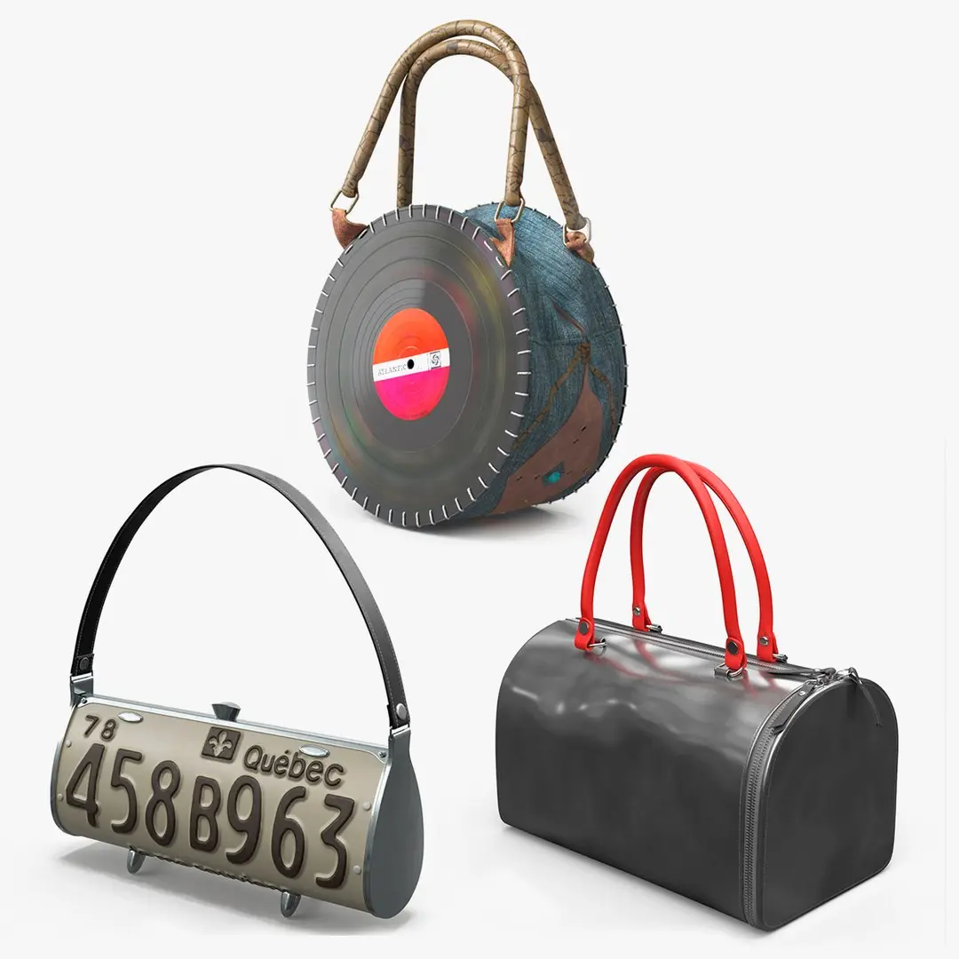 Unique Handbags Collection 3D model