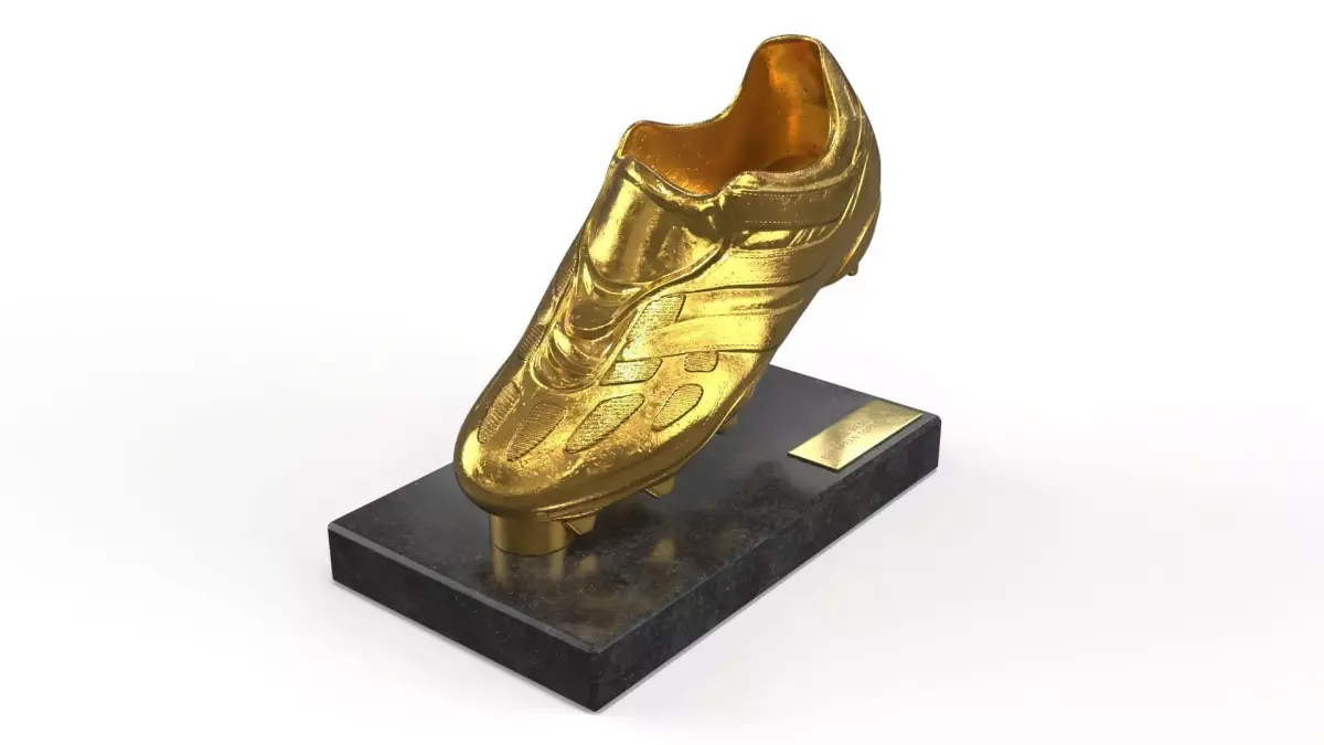 Lionel Messi Golden Boot Commemorative Trophy 3D model
