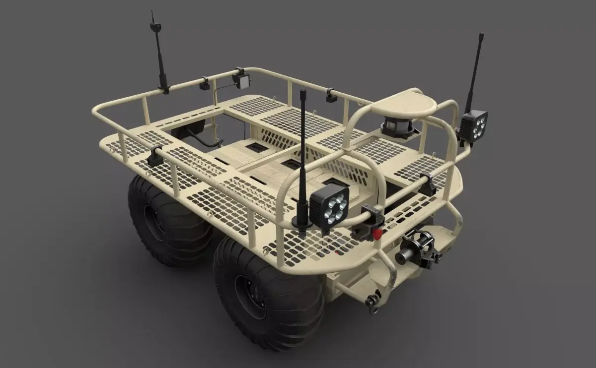 Probot UVG unmanned ground vehicle Low-poly 3D model