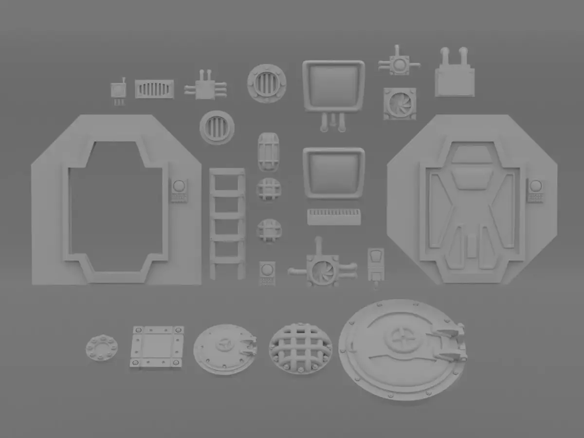 scifi terrain bitz vol1 3D print model