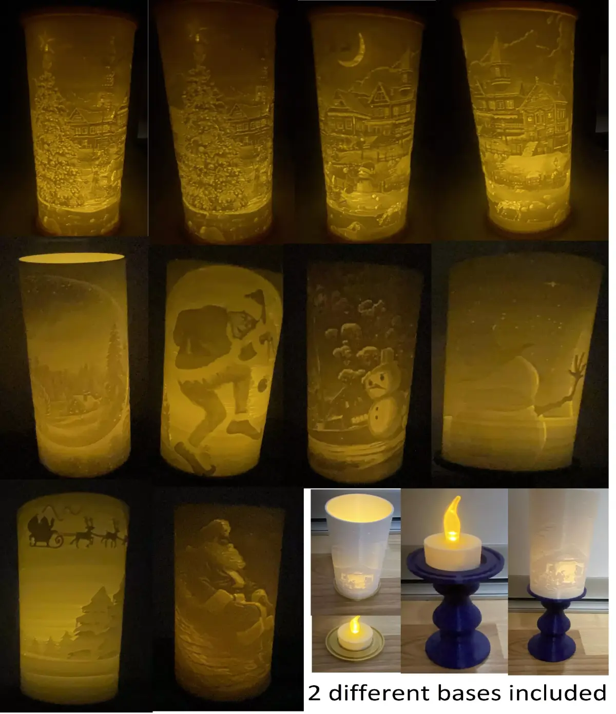 Christmas led tea light decoration bundle commercial use license 3D print model
