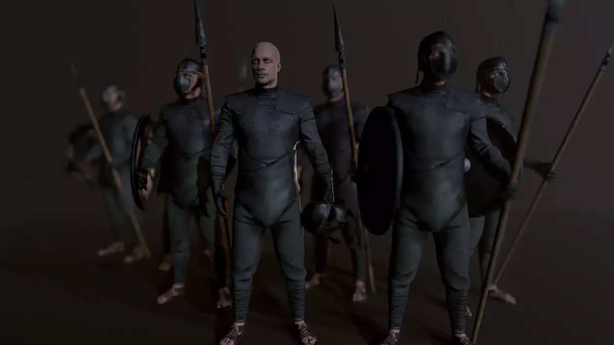unsullied warrior Low-poly 3D model