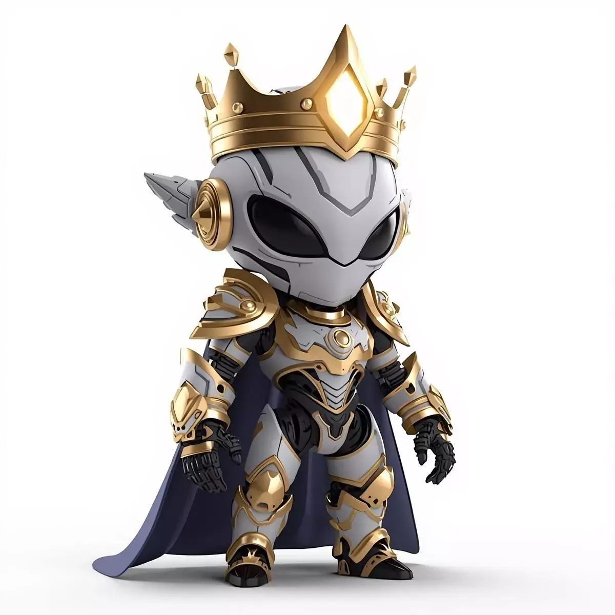 Aesthetic Royal Alien King 3D Model Low-poly 3D model