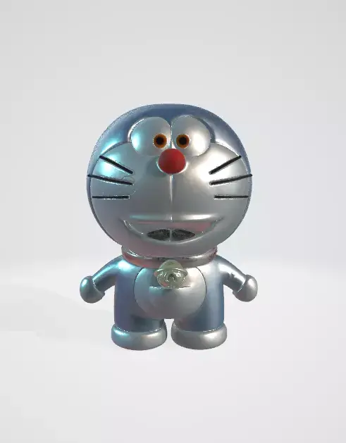 Chibby Doraemon Silver 3d Model ready to print 3D model