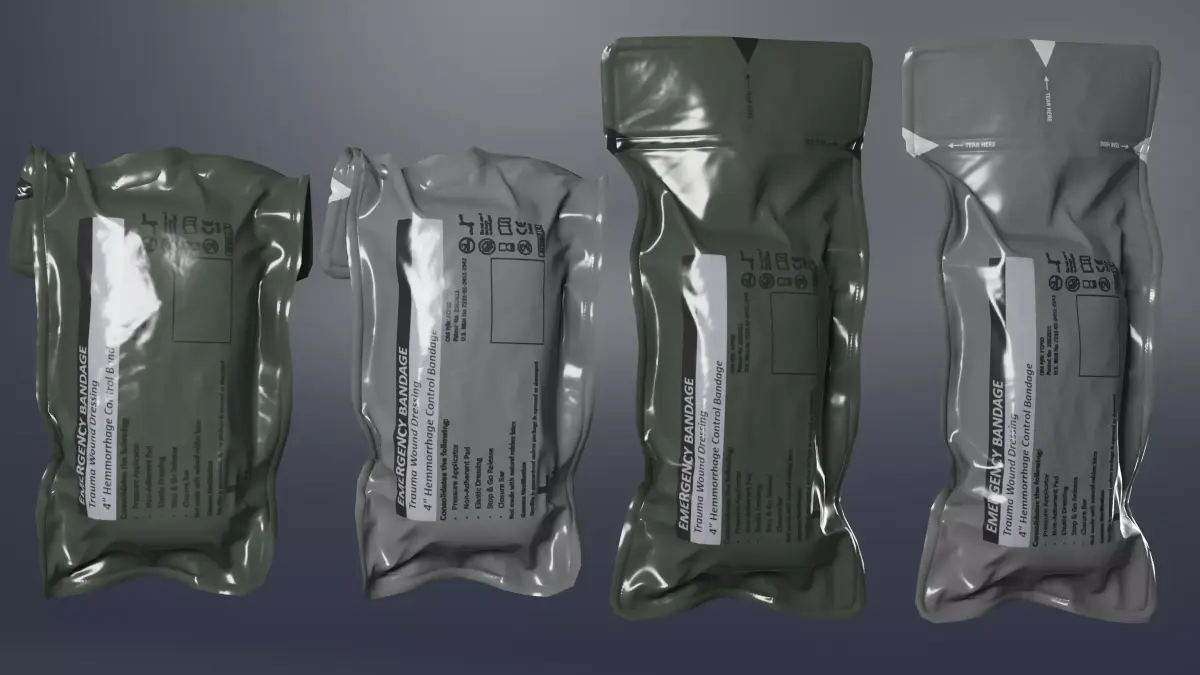 T3 Military Emergency Bandage Low-poly 3D model