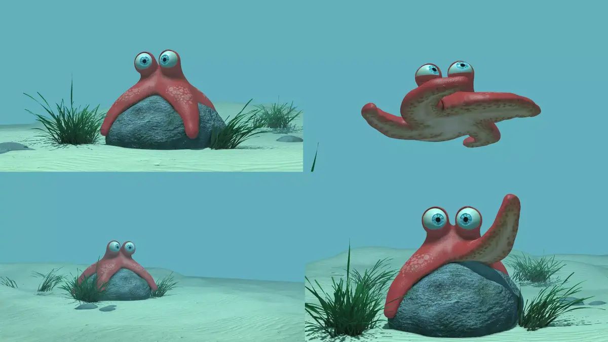Starfish Rigged Character 3D model