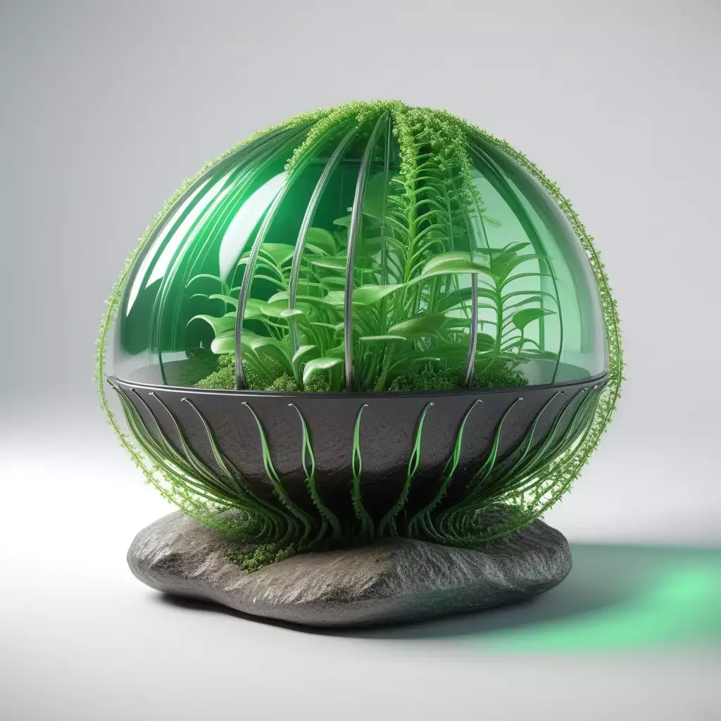 Futuristic Terrarium Biosphere Model 3D model