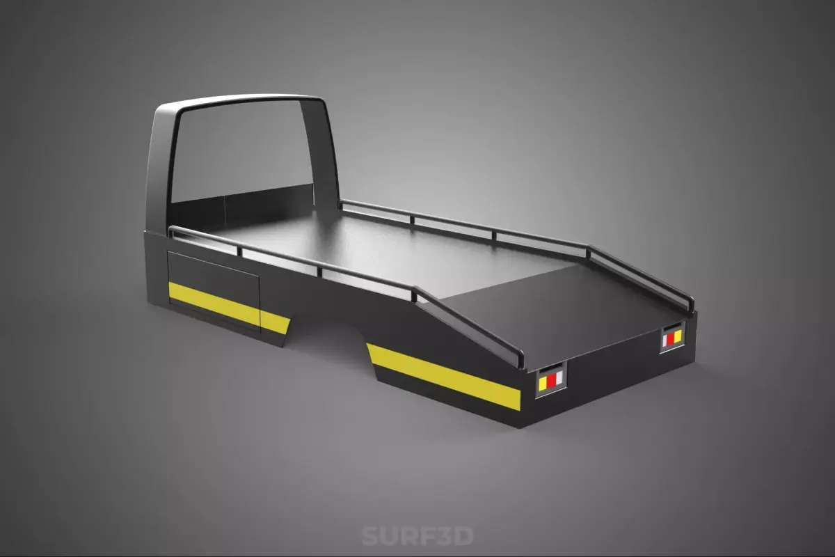 BED ONLY FLATBED TOW TRUCK CAR CARRIER PARKED RECOVERY SERVICE 3D model