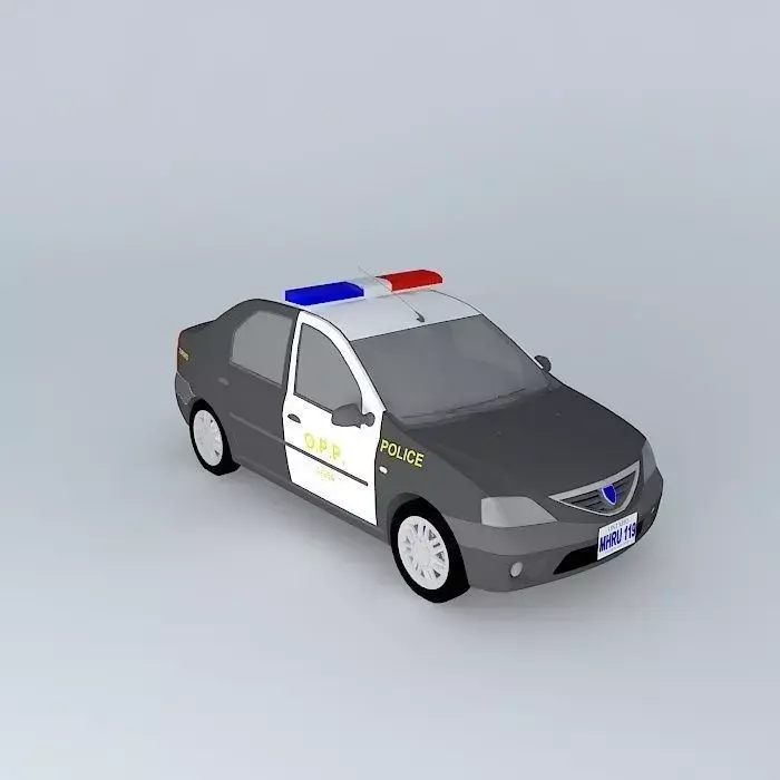 Dacia Logan  Ontario Provincial Police Car Free 3D model