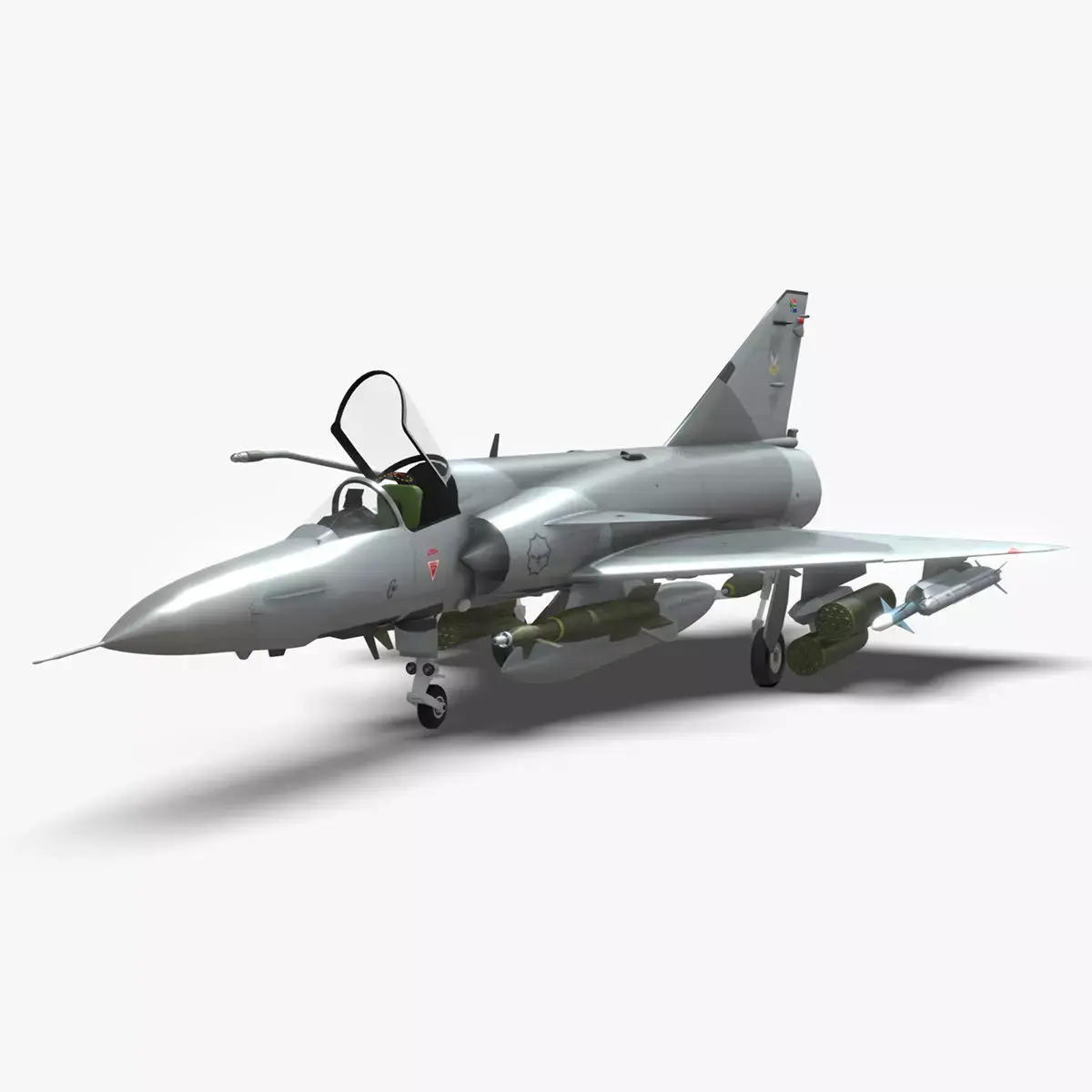 Atlas Cheetah C South African Airforce Low-poly 3D model