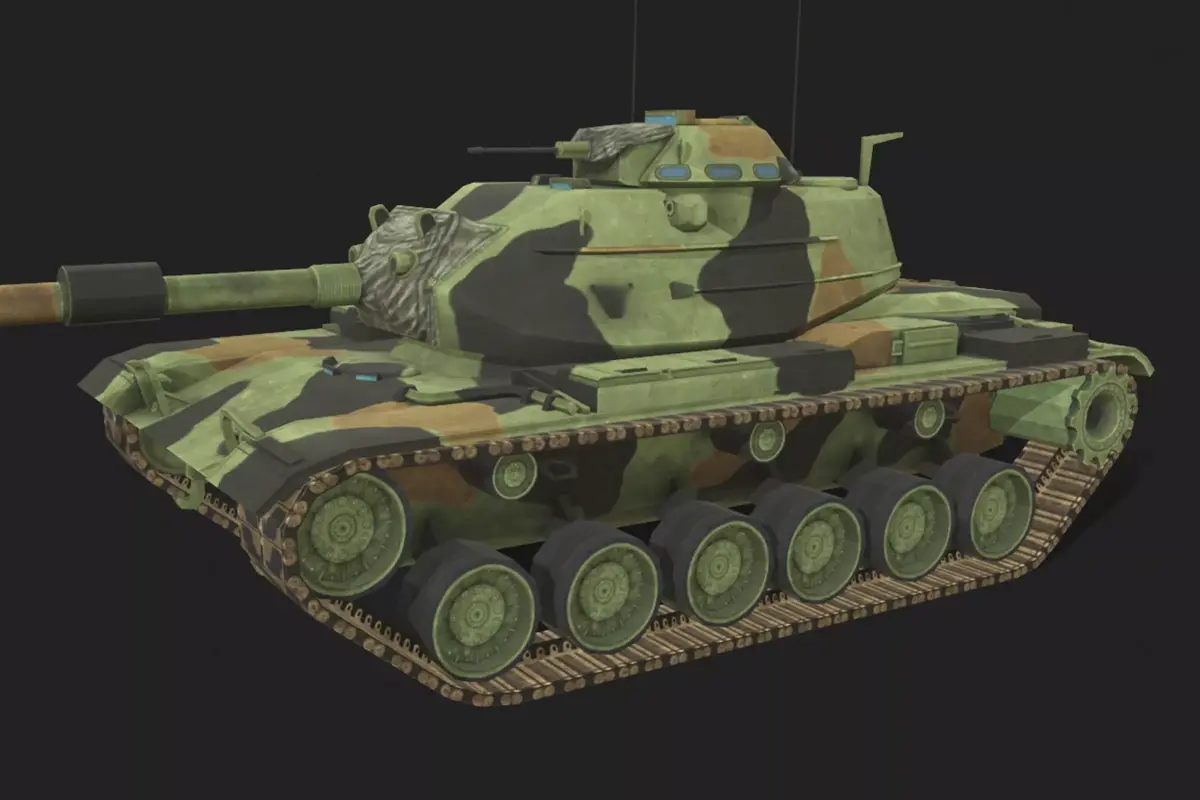 Tank M60 Patton Low-poly 3D model