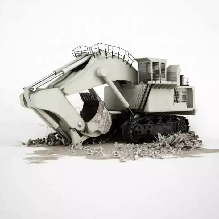 Excavator paper 3D model