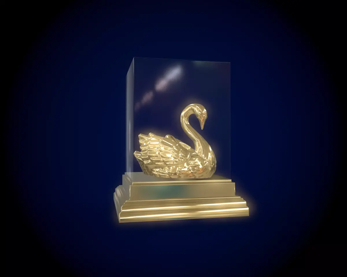Gold Swan 3D model