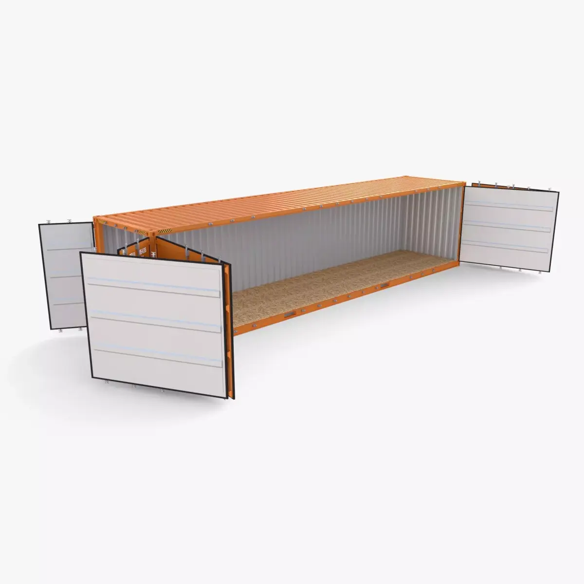 40ft Shipping Container Side Open High Cube 3D model