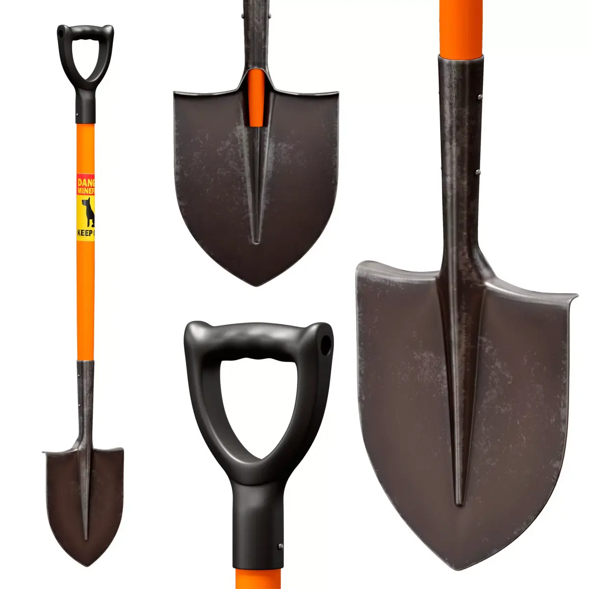 bayonet shovel Low-poly 3D model