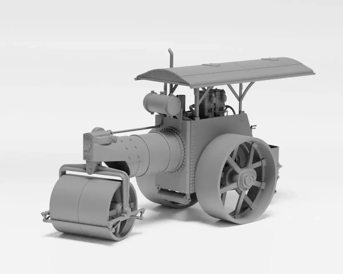 Laffly LT Road Roller - 1-35 Scale model kit - supported 3D print model