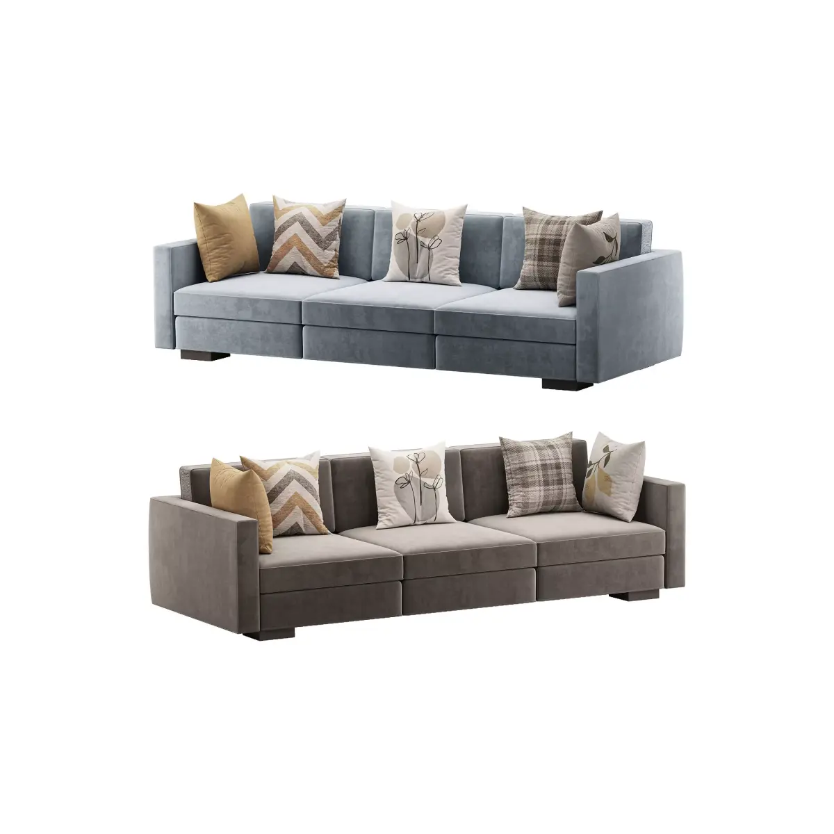 Dove Grey Single Sofa 3D model