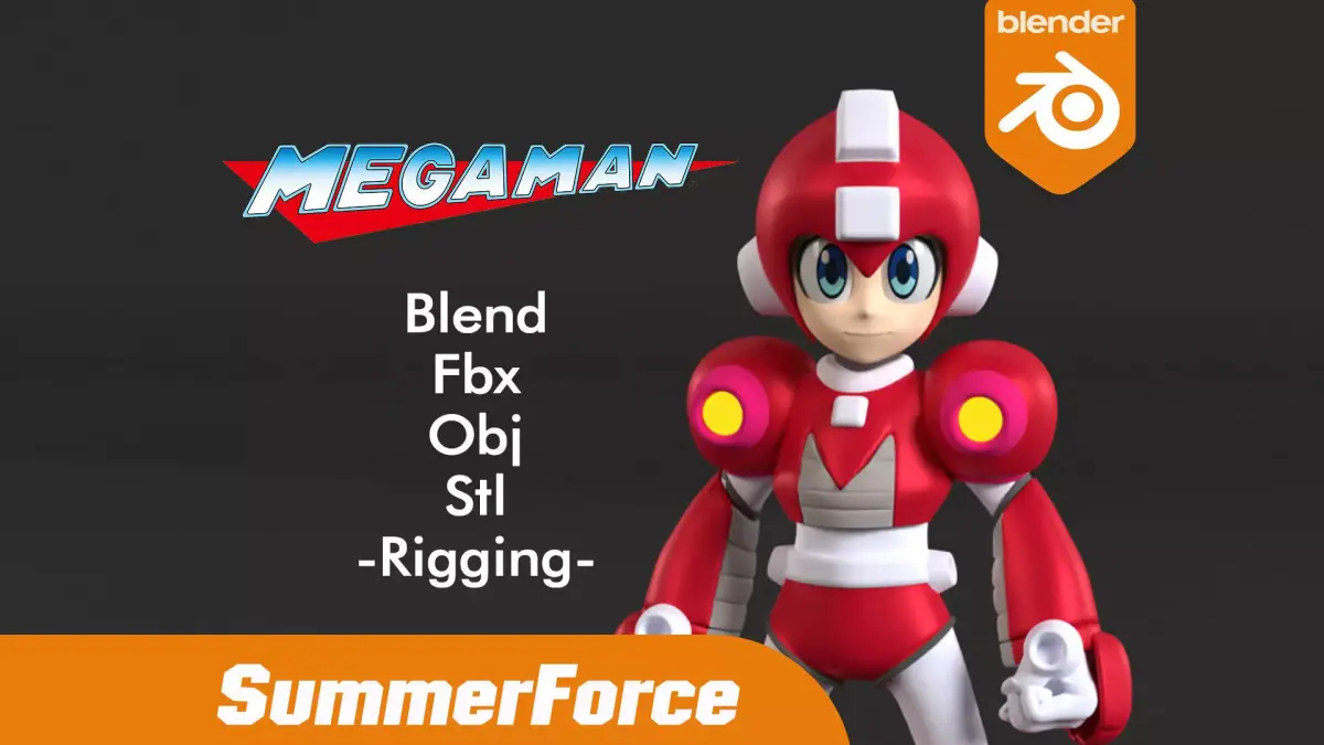 Power MegaMan - Megaman 6 3D model