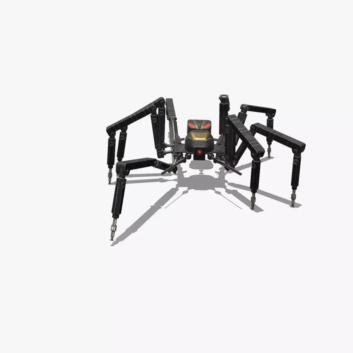 Spider bot v2 rigged and animated Low-poly 3D model