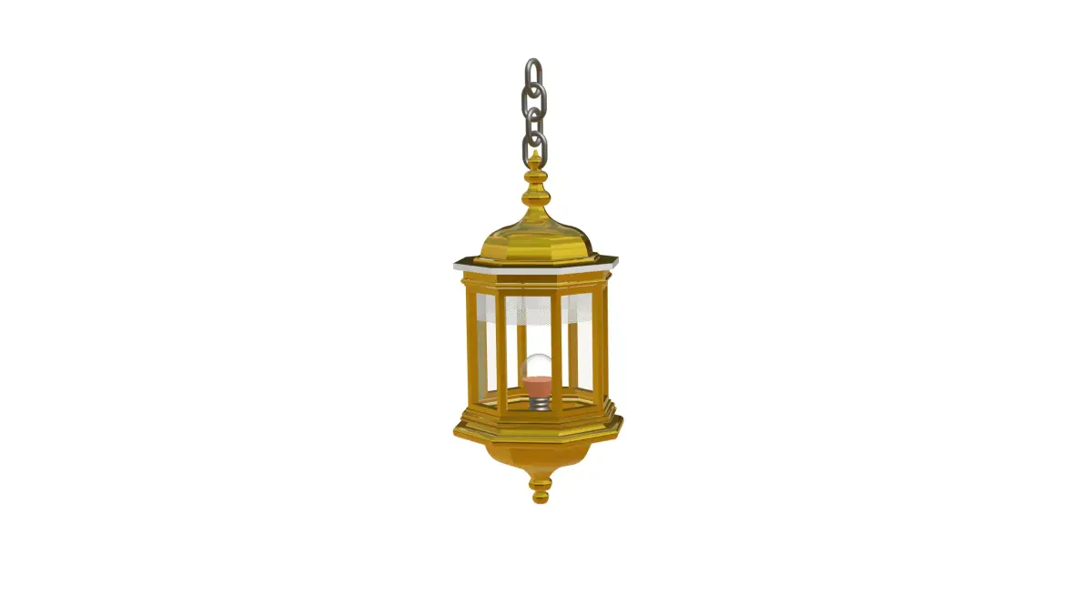 Arabic Ramadan Lantern or Fanous Lantern - 3D Light Model 3D model