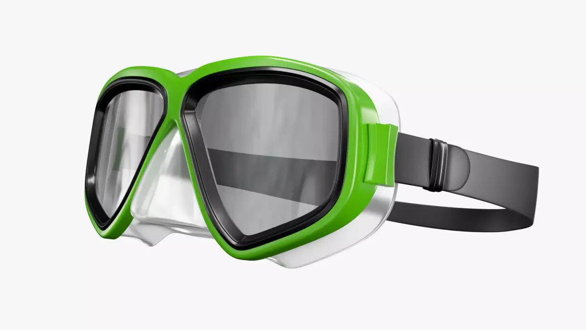 Scuba Mask PBR Low-poly 3D model