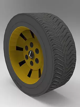 Low poly Wheel tire Low-poly 3D model