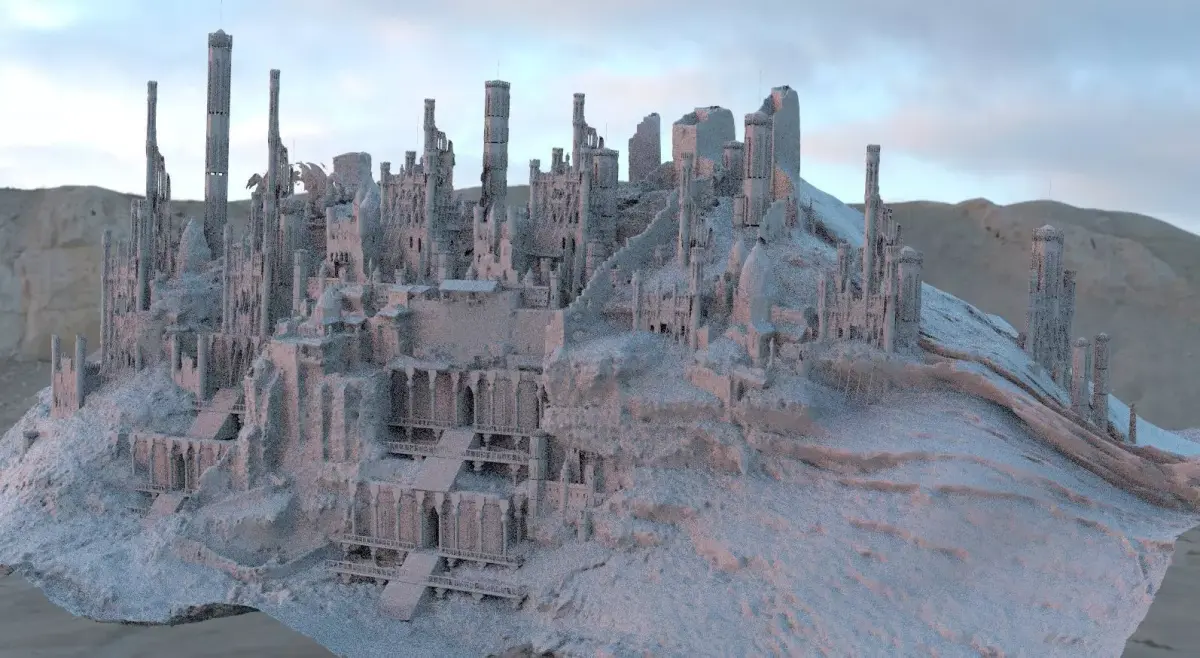 Ancient City For games 3D model  3D model