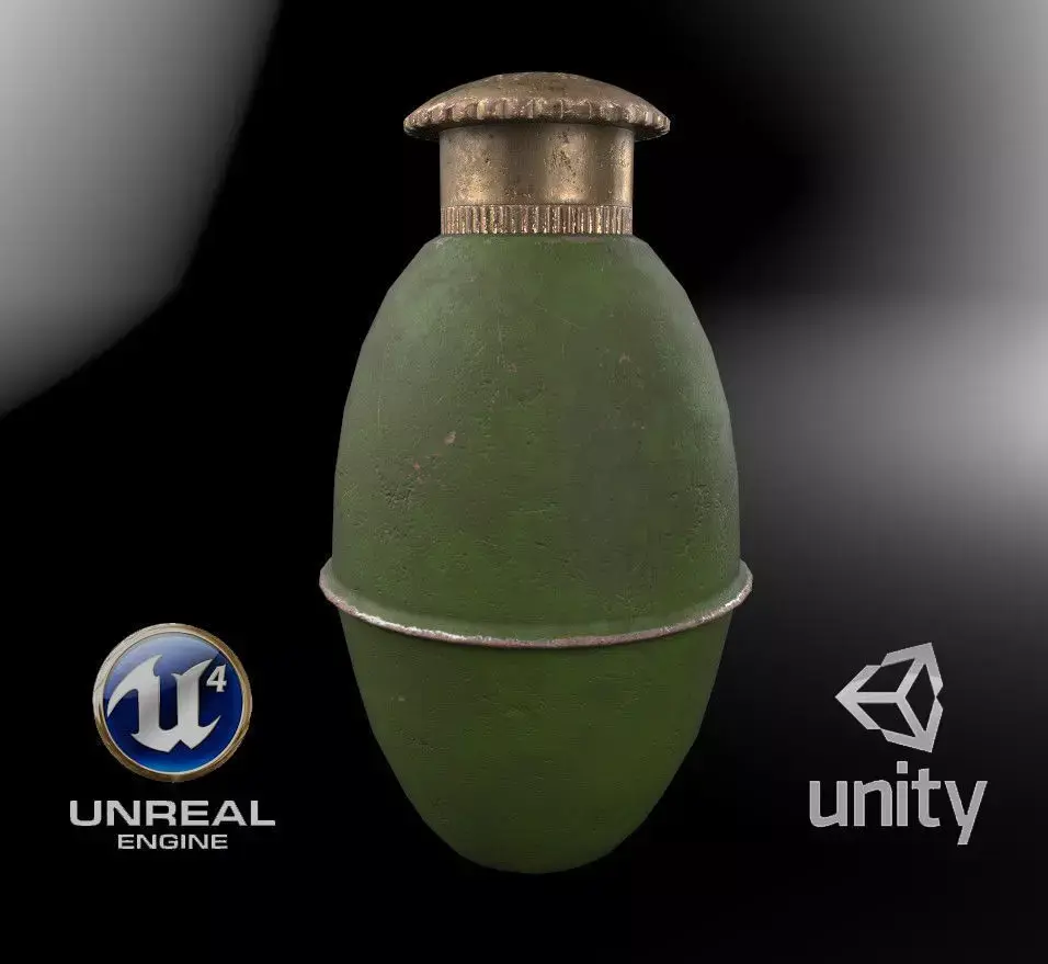 Yugoslavian grenade M38 Low-poly 3D model