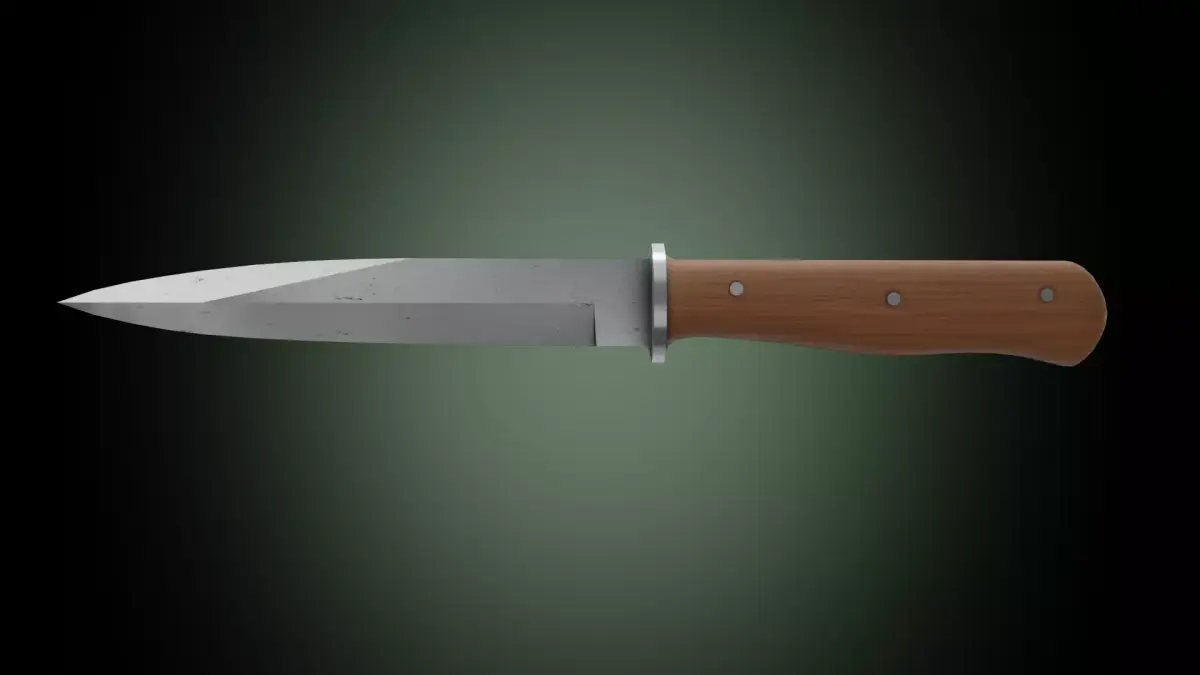 Combat knife Infanteriemesser 42 Low-poly 3D model