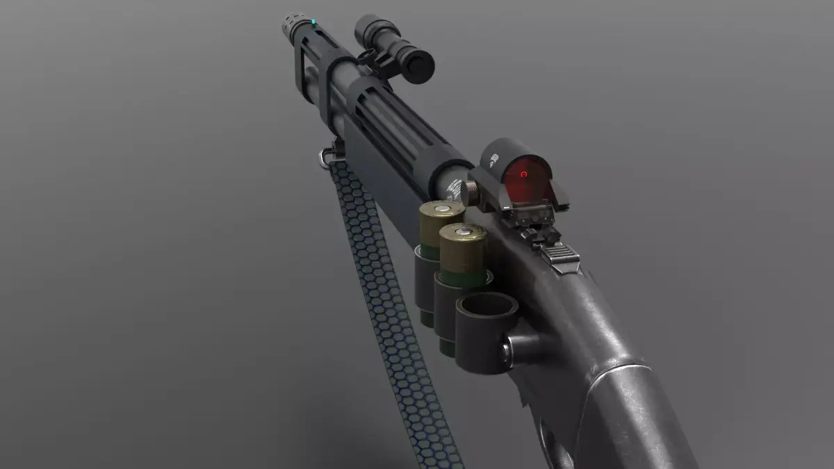 Remington Model 870 Shotgun Fps - Tps Low-poly 3D model