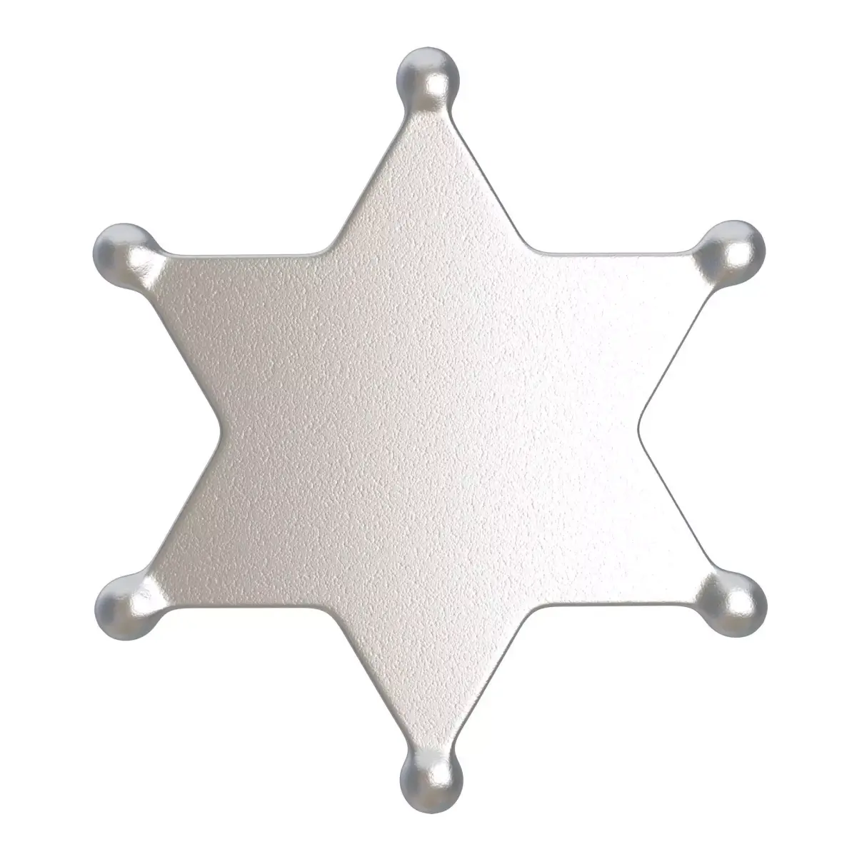Sheriff Star Silver 3D model