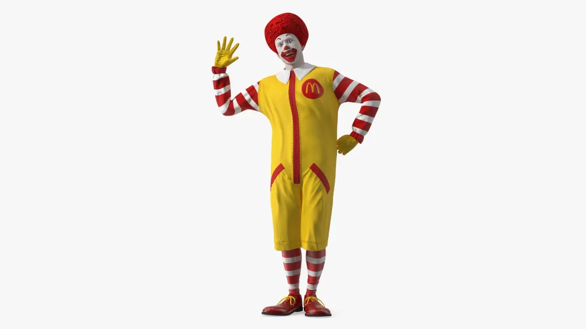 Ronald McDonald Waving Pose 3D model