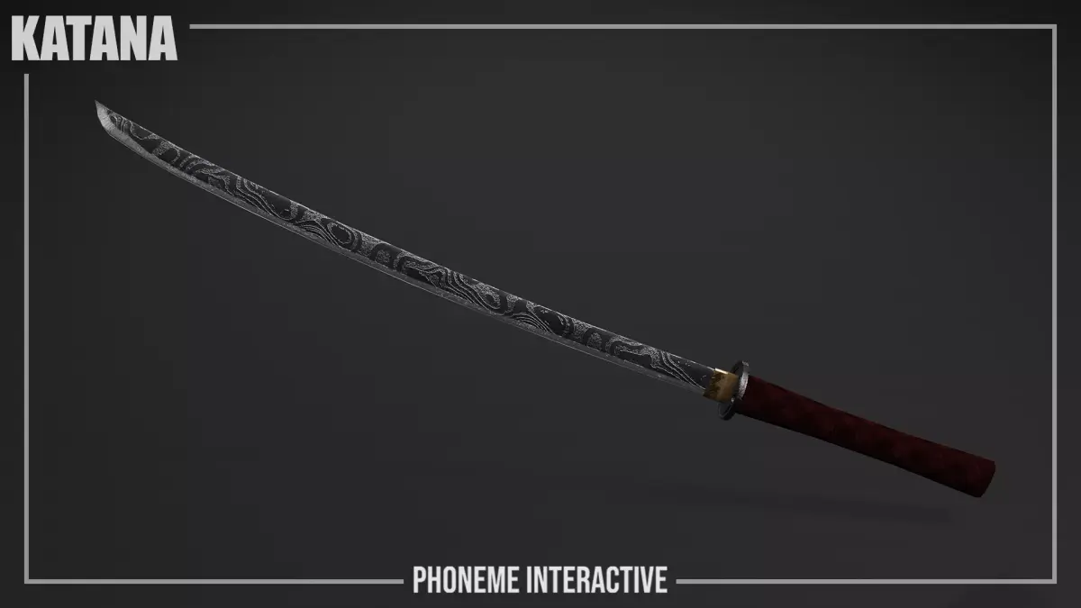 Katana - Realistic Game Ready Japanese Sword with 4K PBR Low-poly 3D model