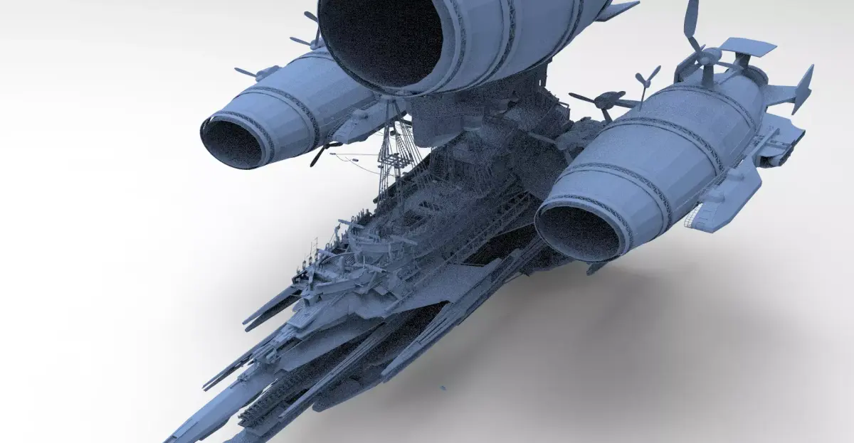 Sci-Fi Cargo ship 6  3D model