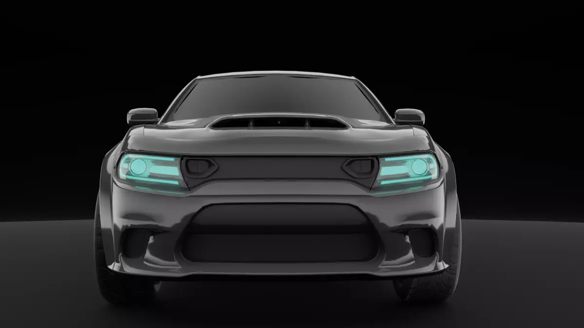 Dodge Charger 2023 Exterior Low-poly 3D model