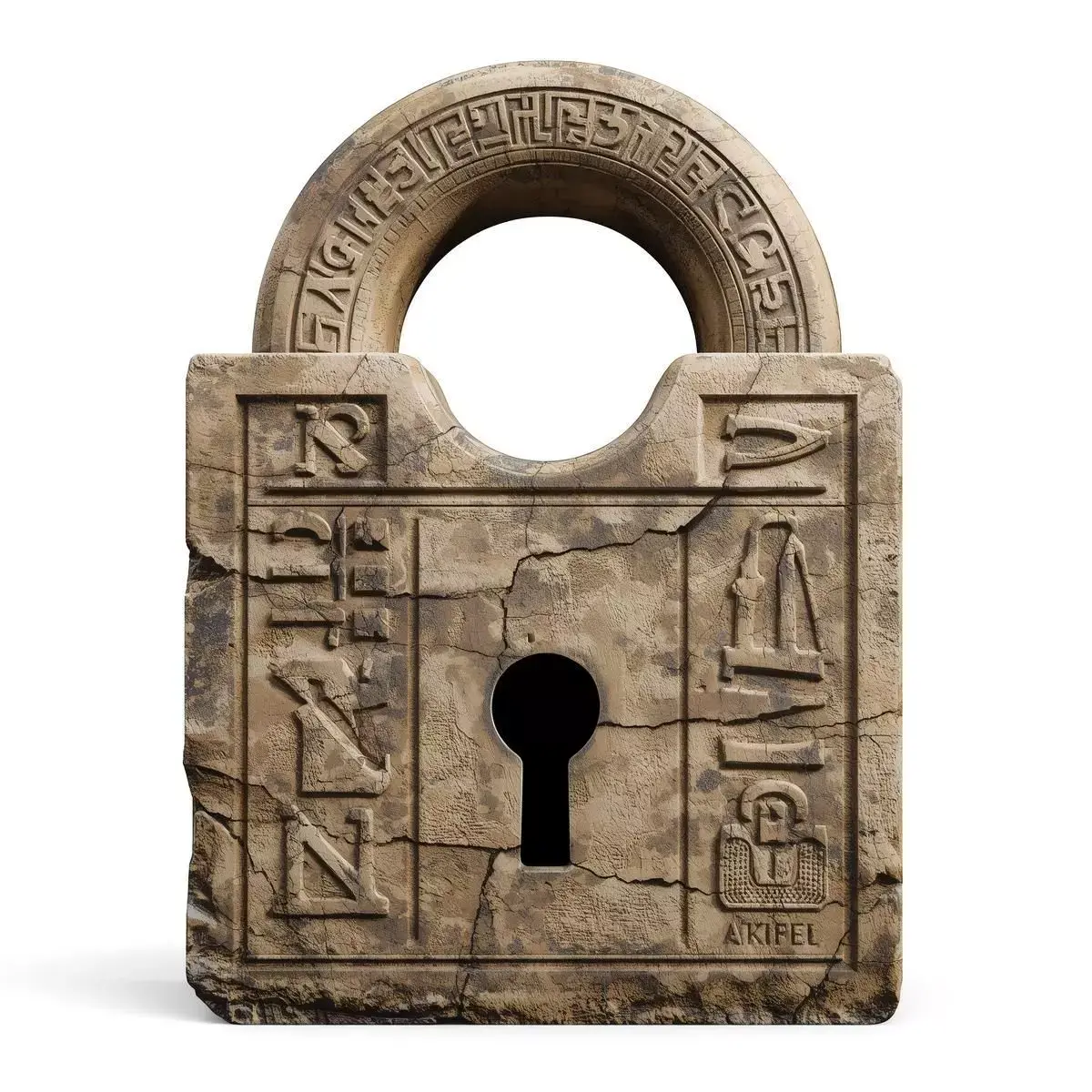 Ancient Egyptian Stone Locking Mechanism Low-poly 3D model purchase