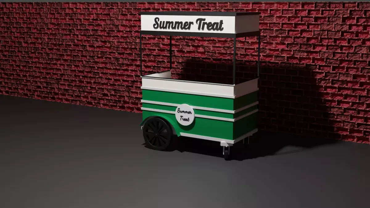 Ice Cream Stall 3D model