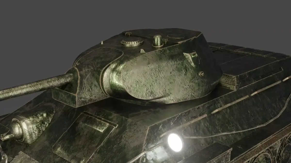 USSR T34 tank Low-poly 3D model