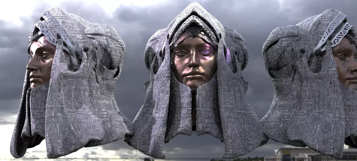Ancient Alien Headdress 3 3D model