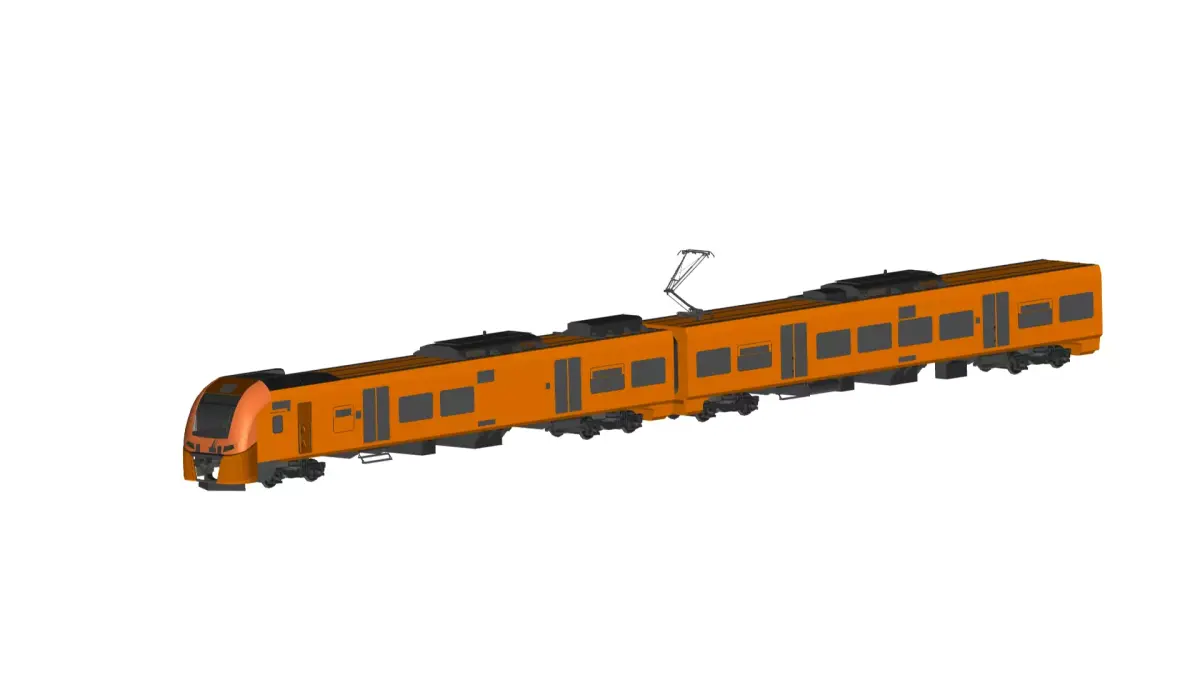 electric train 3D model purchase
